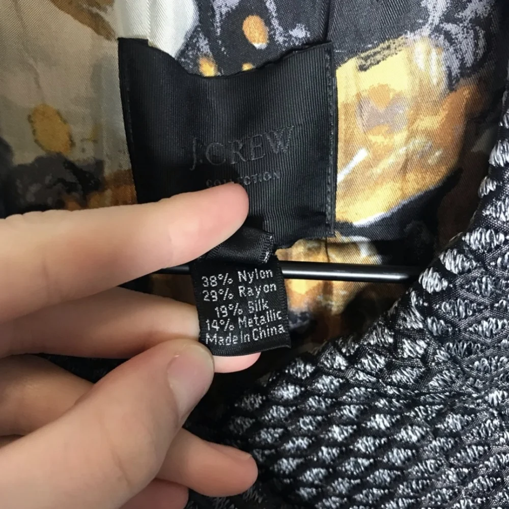 Gunmetal Metallic Brocade Tweed Peacoat - J. Crew Collection - Picture 7 of 16